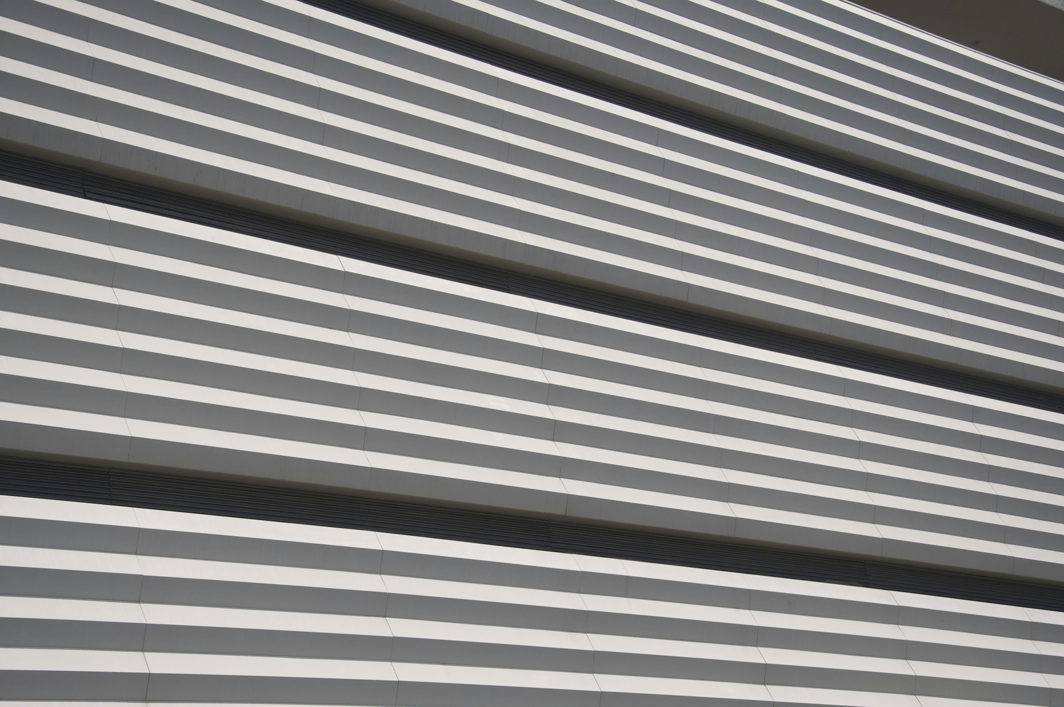 white and gray striped wall