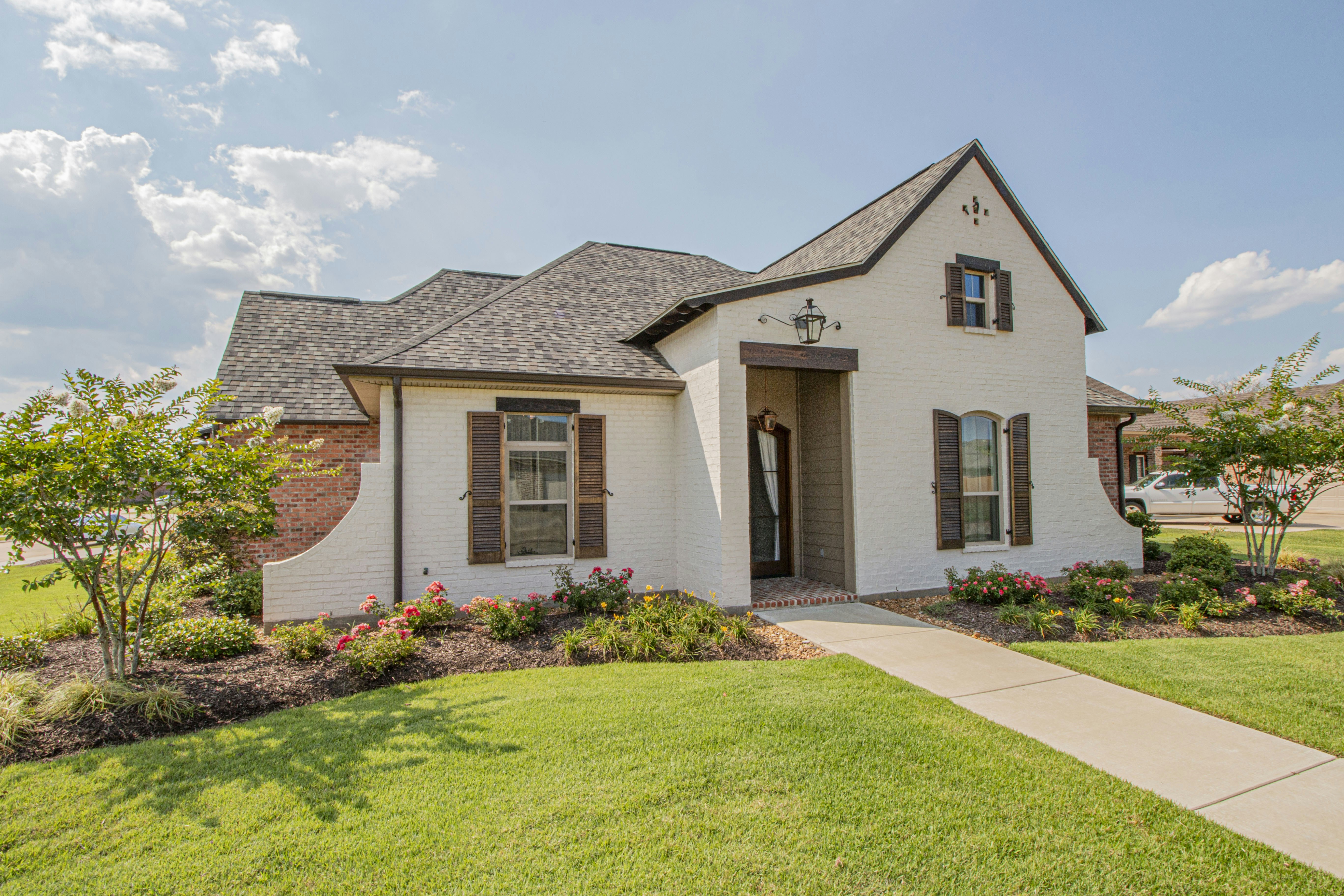 brown and white concrete house