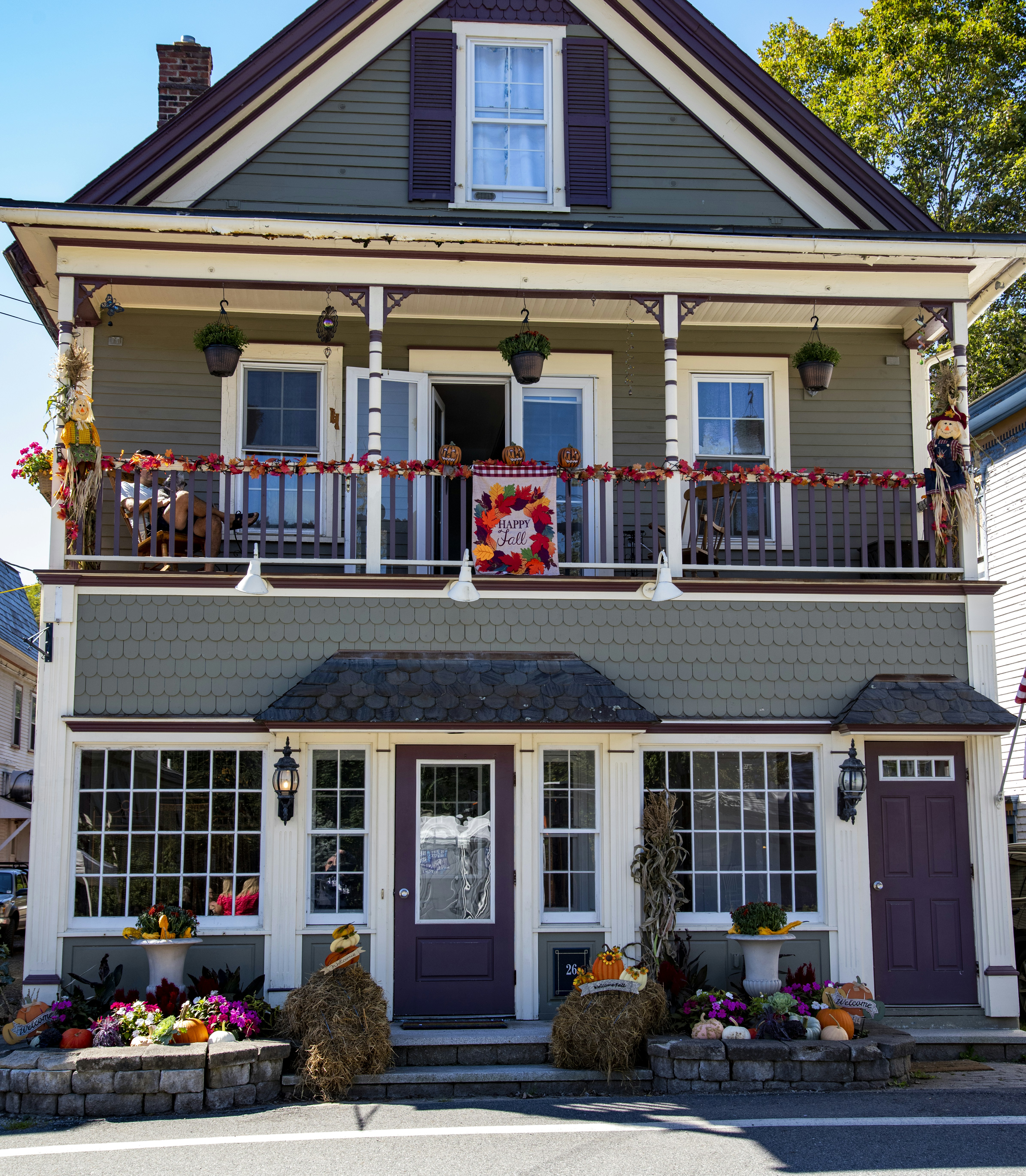 a two story house windows that have been replaced