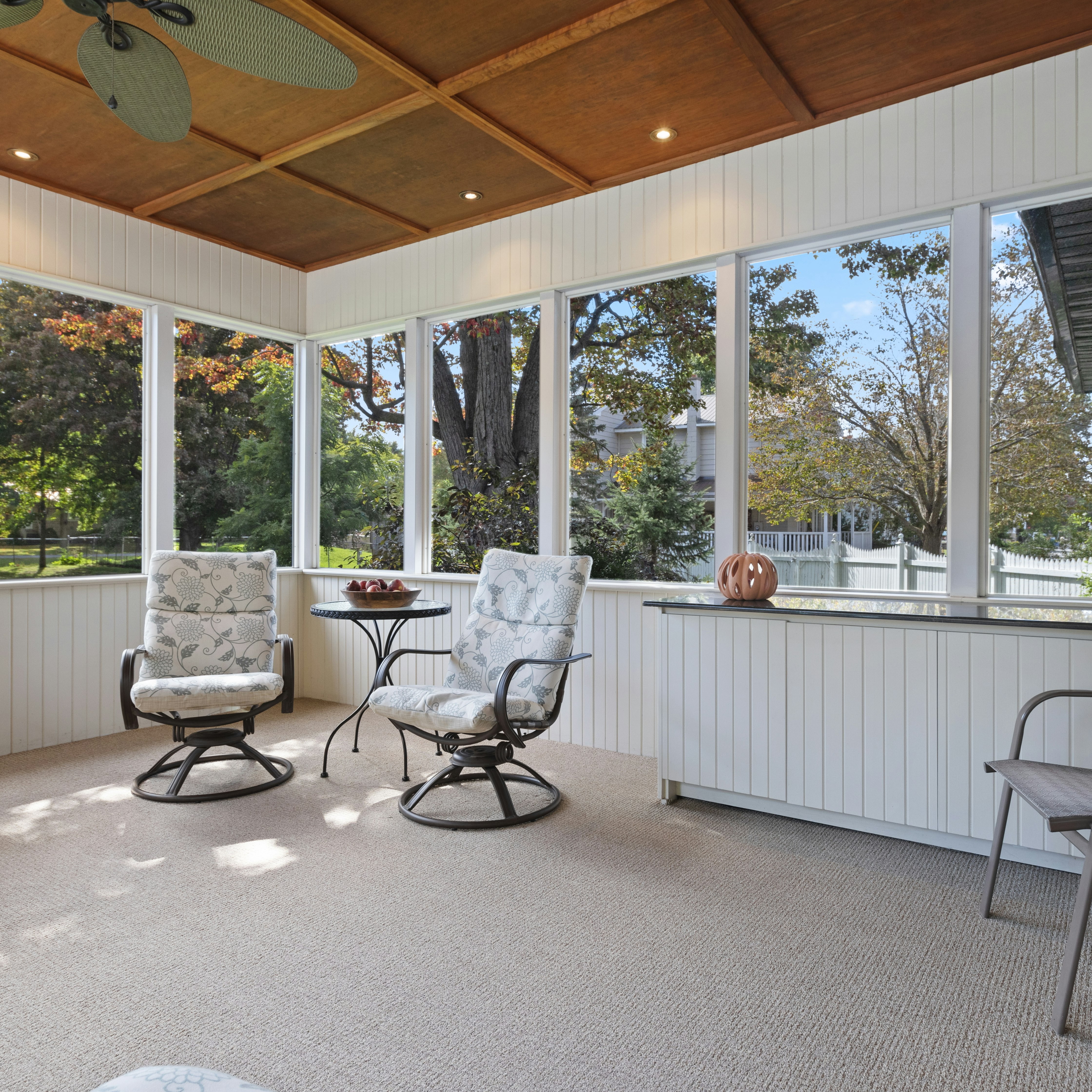 sunroom with chairs