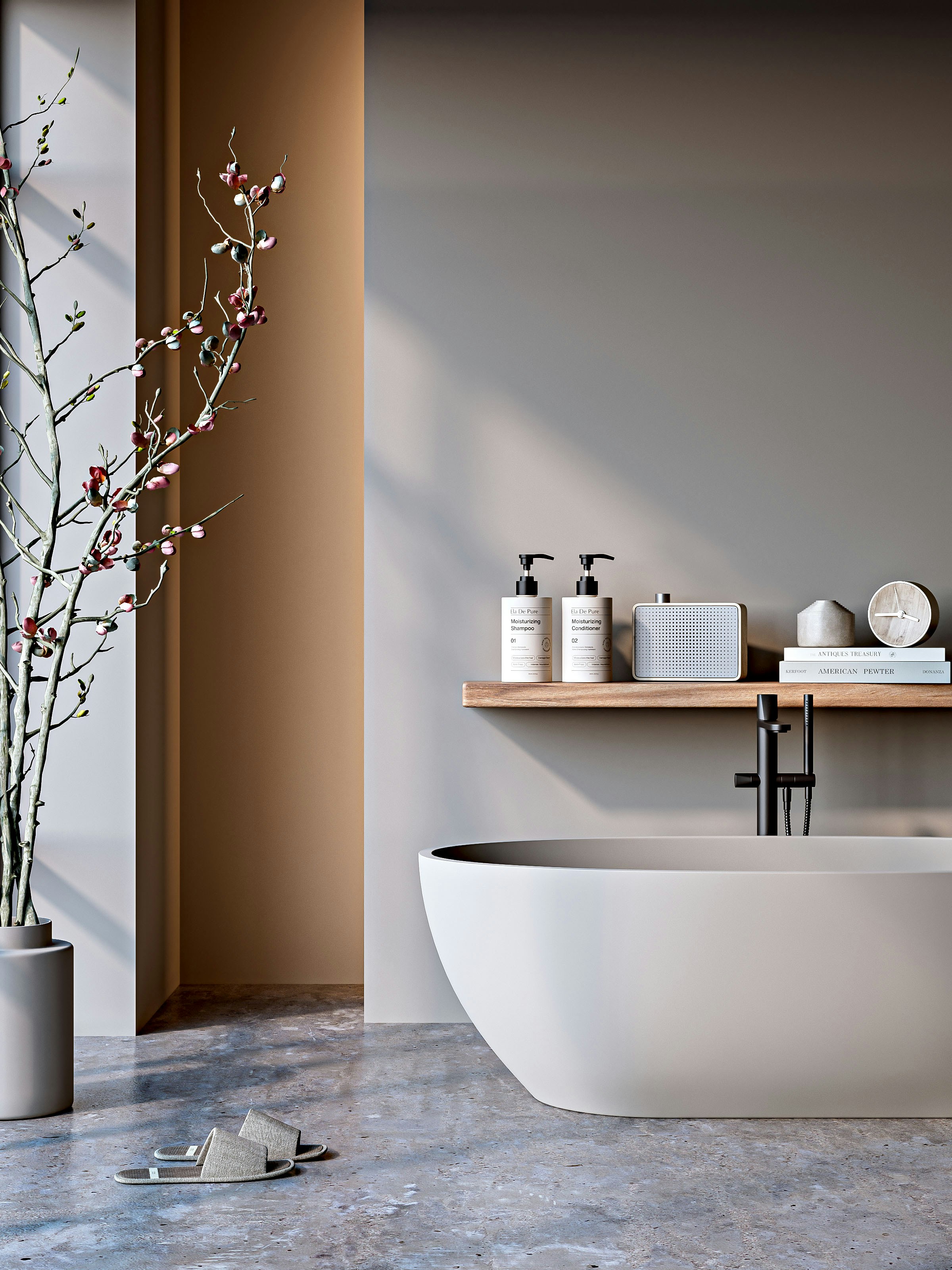 Elegant bathroom with modern fixtures and decor